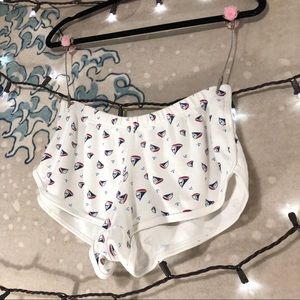 🌊 Heritage 1981 White Sailboat/Anchor Shorts S